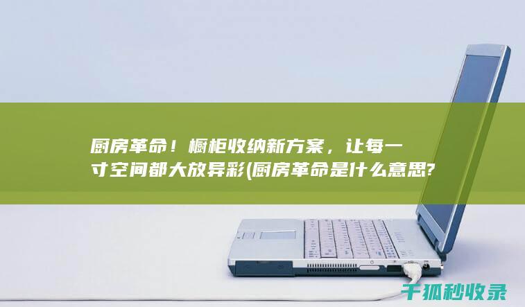 厨房革命！橱柜收纳新方案，让每一寸空间都大放异彩 (厨房革命是什么意思?)