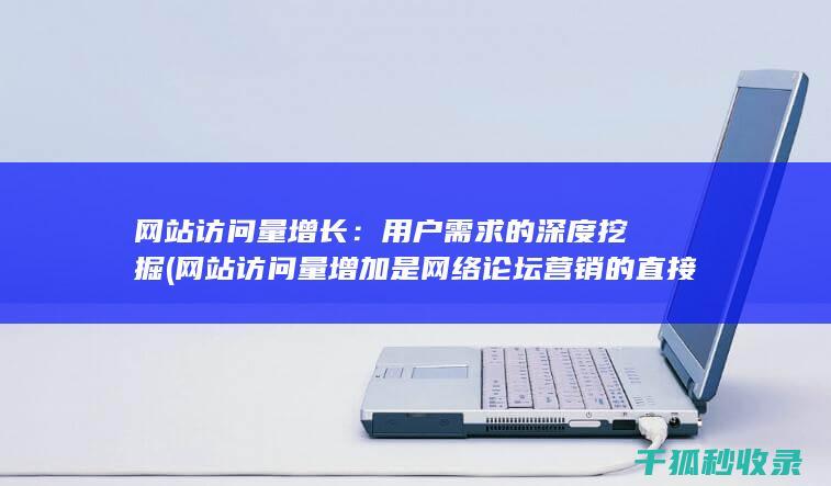 网站访问量增长：用户需求的深度挖掘 (网站访问量增加是网络论坛营销的直接效果)