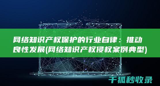 网络知识产权保护的行业自律：推动良性发展 (网络知识产权侵权案例典型)